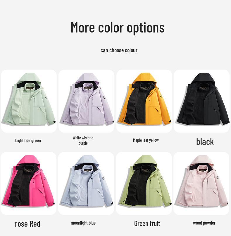 2025 New Women's 3-in-1 Waterproof Windproof Hiking Jacket