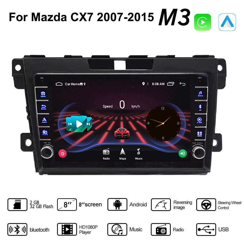 

Мультимедийный видеоплеер на базе Android для Mazda CX7 2007-2015 с кнопочной ручкой Carplay WiFi BT 2 Din 2 + 32 ГБ