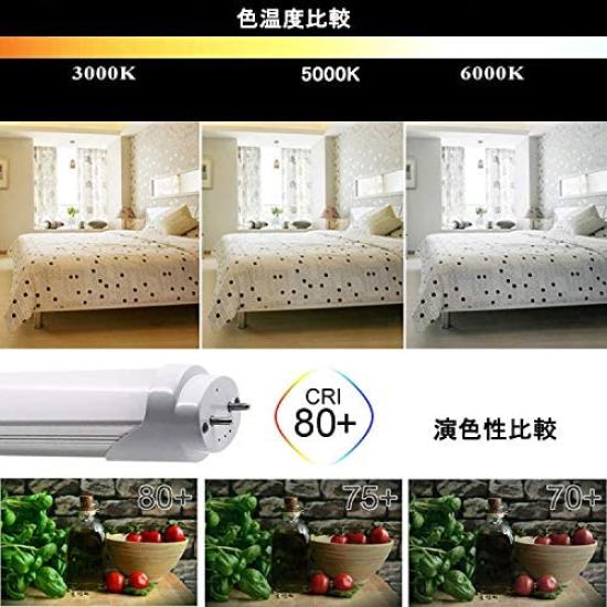 40W LED Fluorescent Light Bulb, Straight Tube, Daylight White, 120cm, 2300LM, No Glow-Type Installation Required, Energy-Saving, Factory Lighting,