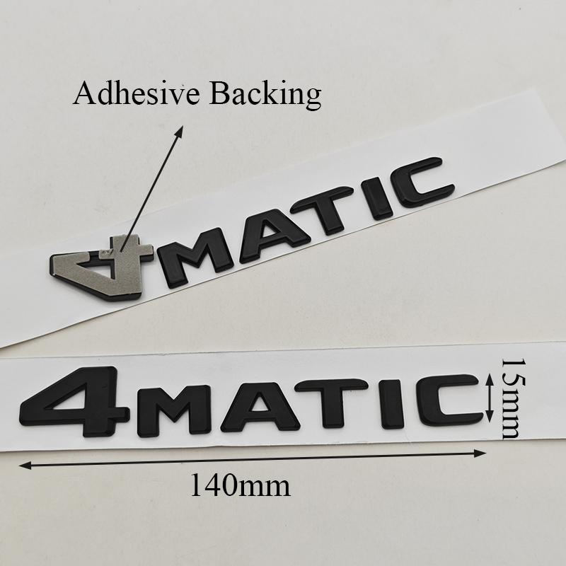 3D ABS Chrome Black Car Letters Logo 4MATIC Emblem Sticker Nameplate Rear Trunk Badge For Mercedes Benz 4MAITC Acciessories
