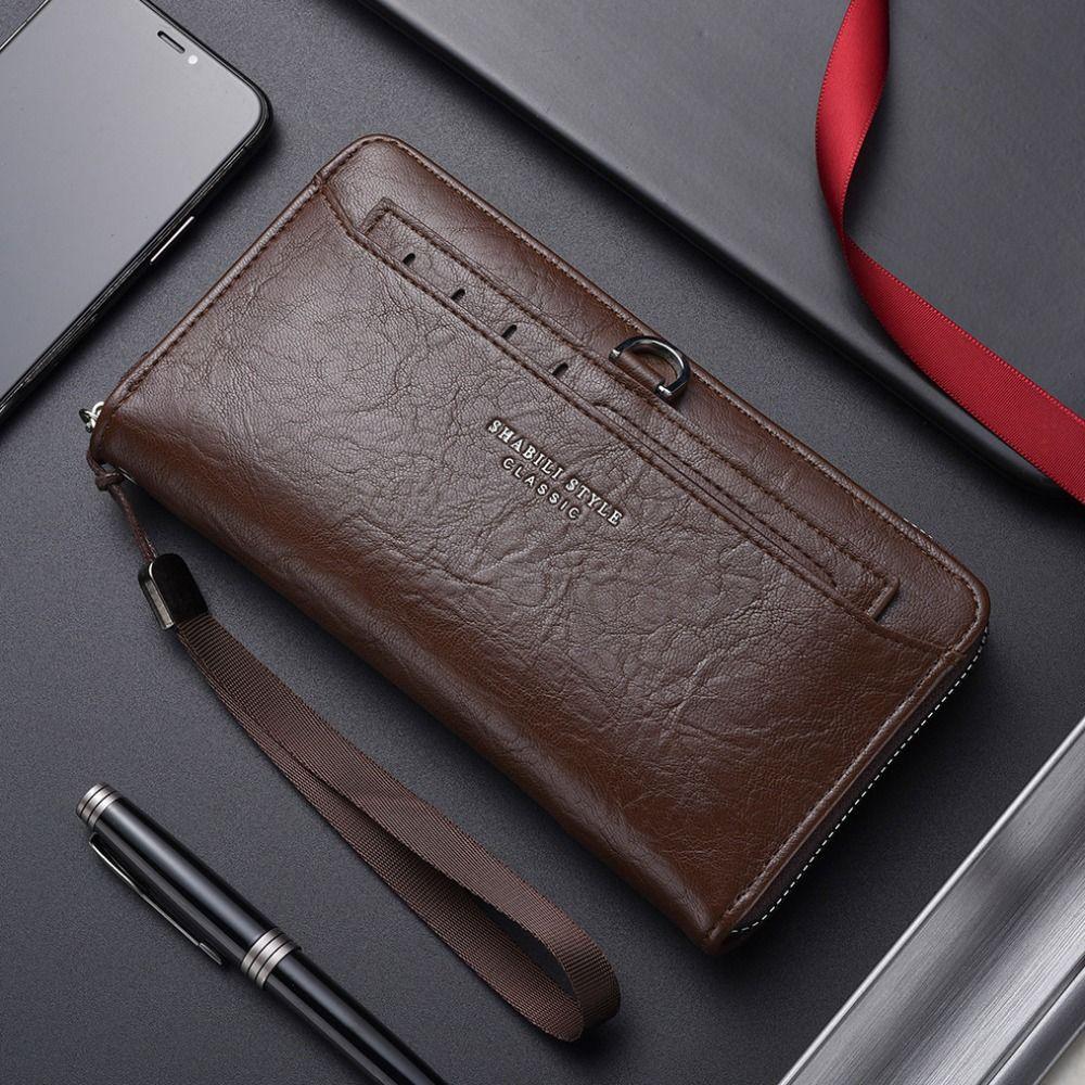 Multi Slot Long Wallet Purse Business Clutch Bag Elegant Mobile Phone Bag Business