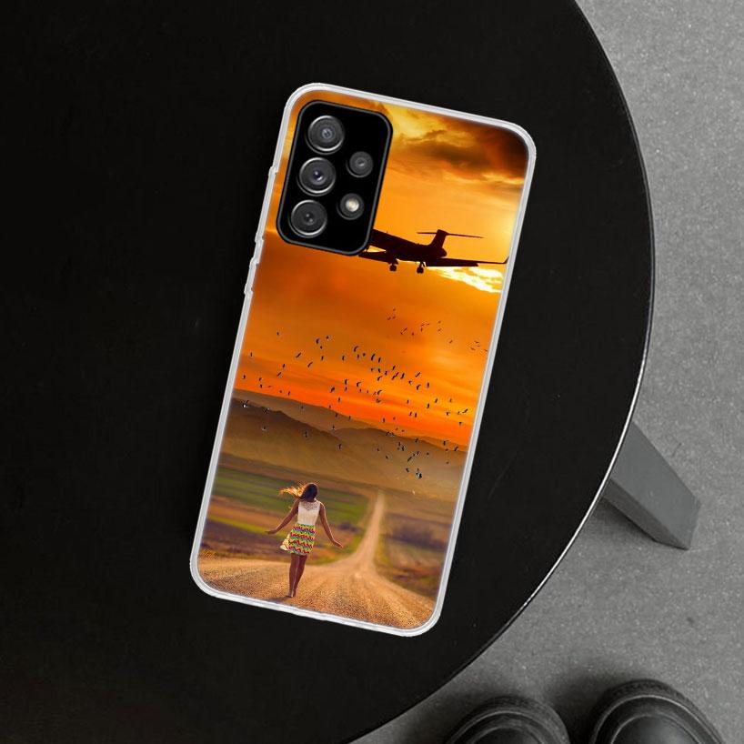 Aircraft Airplane Plane Fly Travel Cloud Phone Case for Samsung Galaxy A17 A16 A26 A36 A56 A57 A37 A15 A25 A35 A55 A14 A24 A34 A