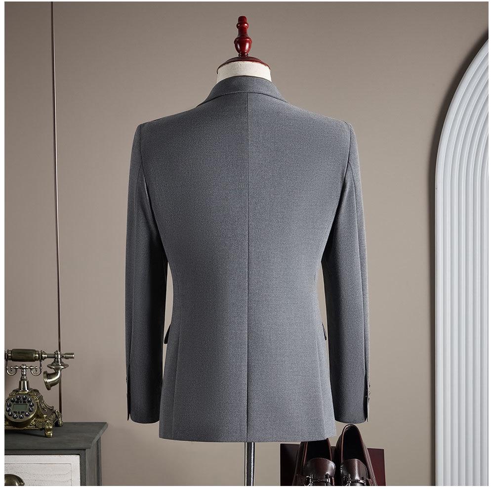 Men's Anti-Wrinkle Slim Fit Business Suit: High-End Formal Wear for Weddings and Engagements.