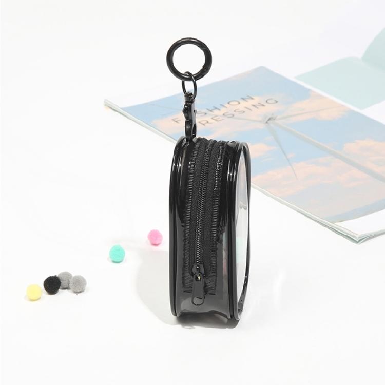 Clear PVC Miniature Doll Storage Bag Transparent Figure Display Bag with Keyring For Travel And Shopping Trips