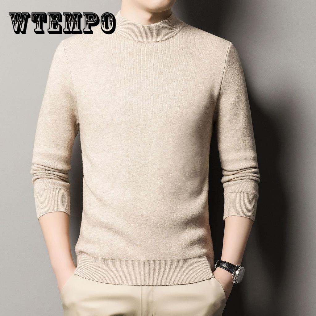 Plus Size Men Shirt Sweater Solid Color Half High Collar Casual Slim Long Sleeve Thicken Warm Tight for Men Clothes Inner Wear