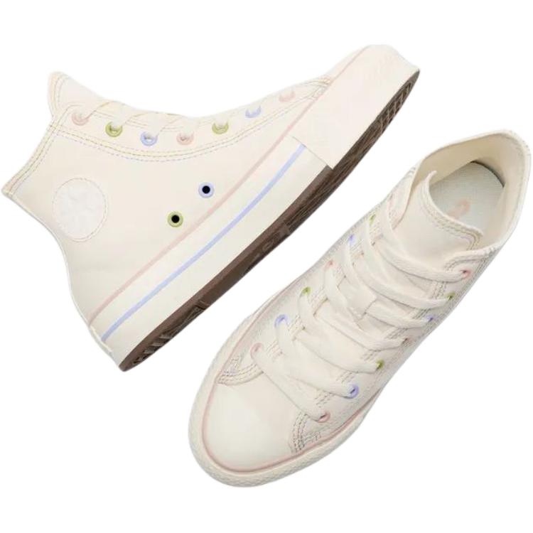 Converse All Star EVA Lift Comfortable Fit High Top Canvas Shoes Unisex sneaker Beige A17936C