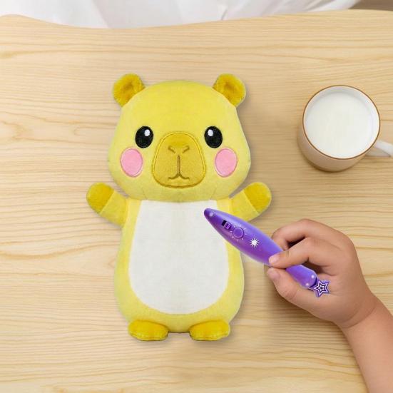 Glow in The Dark Stuffed Animal Toy with Light Pen Luminous Fox Rabbit Bear