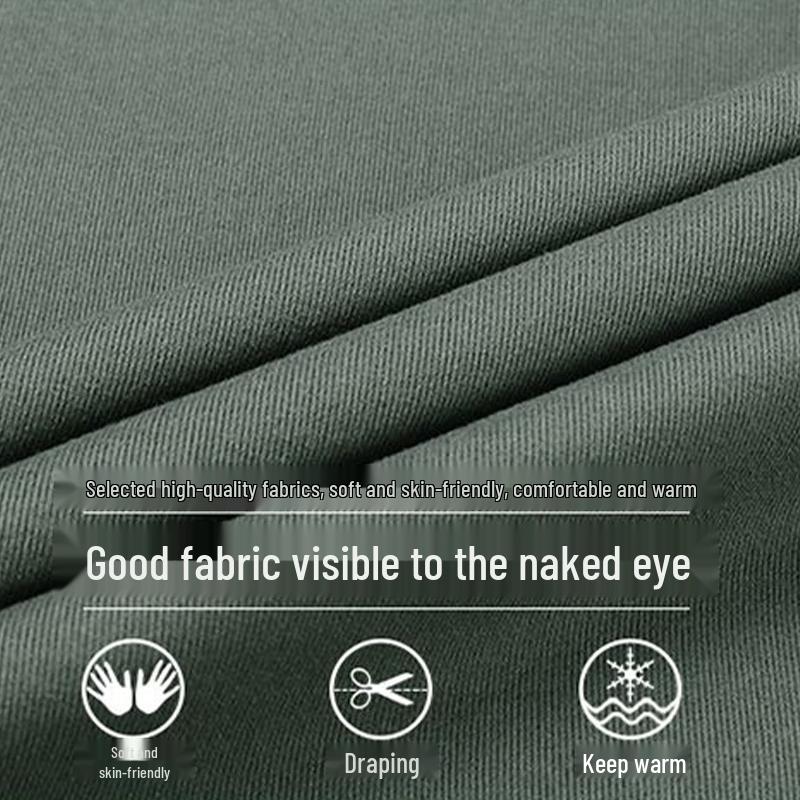 Luo Meng Men's Fleece-Lined Knitted Sweater BY010