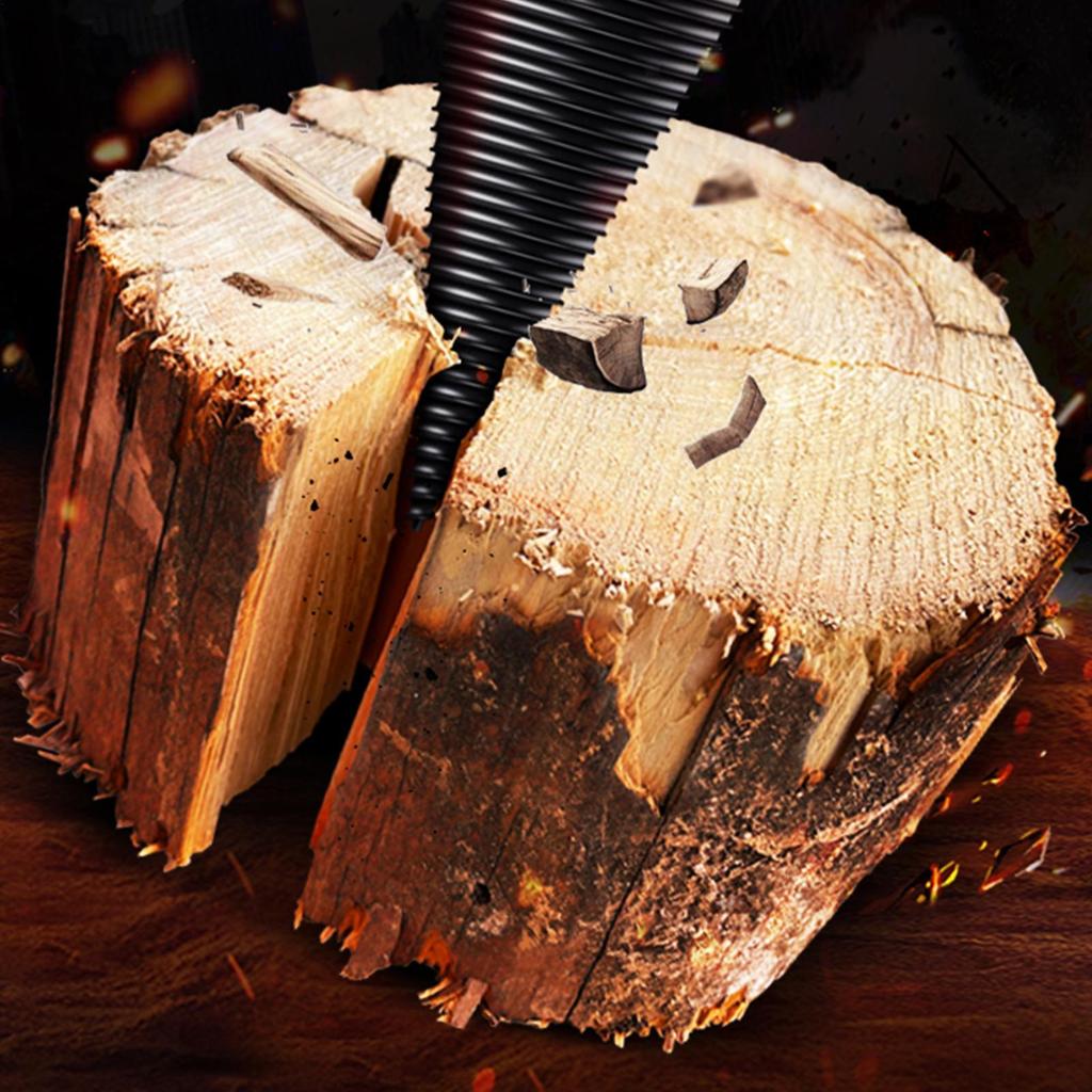 Log Splitter Drill Bit Steel Drill Bit For Kindling Splitter Heavy Duty Detachable Attachment For Men Home Outdoor Camping