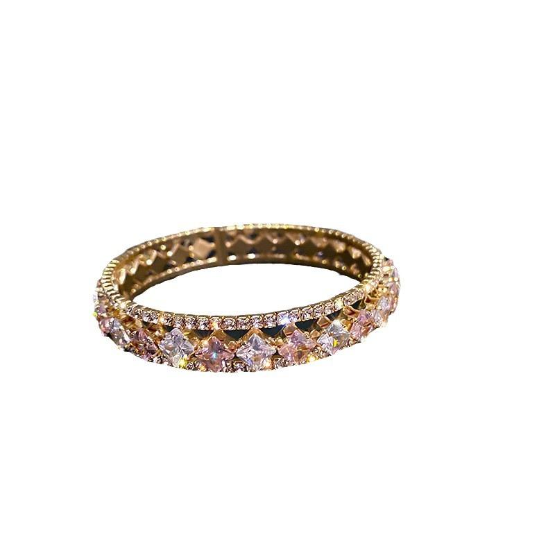 Stone Letter Bracelet Light Luxury Temperament Bracelet Fashion Versatile High-end Jewelry