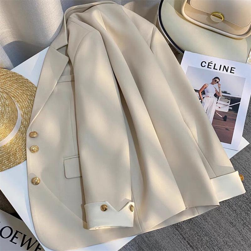 2026 Spring High-End Women's Blue Chic Suit Jacket - Korean Style