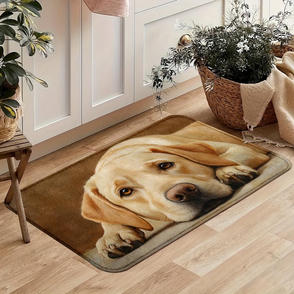 1 Pezzo Tappeti da Cucina Antifatica, Stampa Labrador Retriever Impermeabile Antiscivolo Spesso Ammortizzato Tappetino da Cucina Resistente Comfort Tappetino per Stare in Piedi per Cucina
