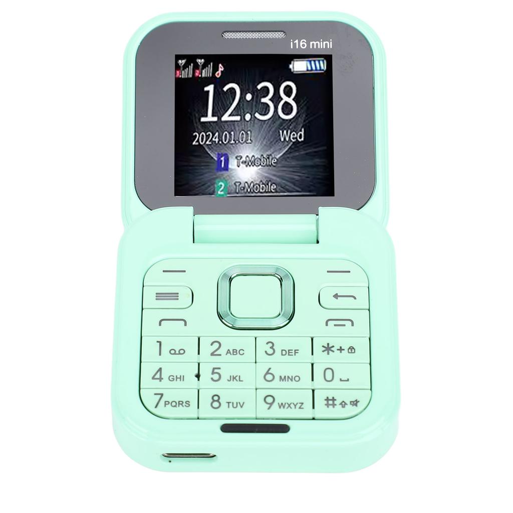 Kleines Klapphandy, faltbar, interner und externer Doppelbildschirm, HD-Kamera, Klapphandy, Pink