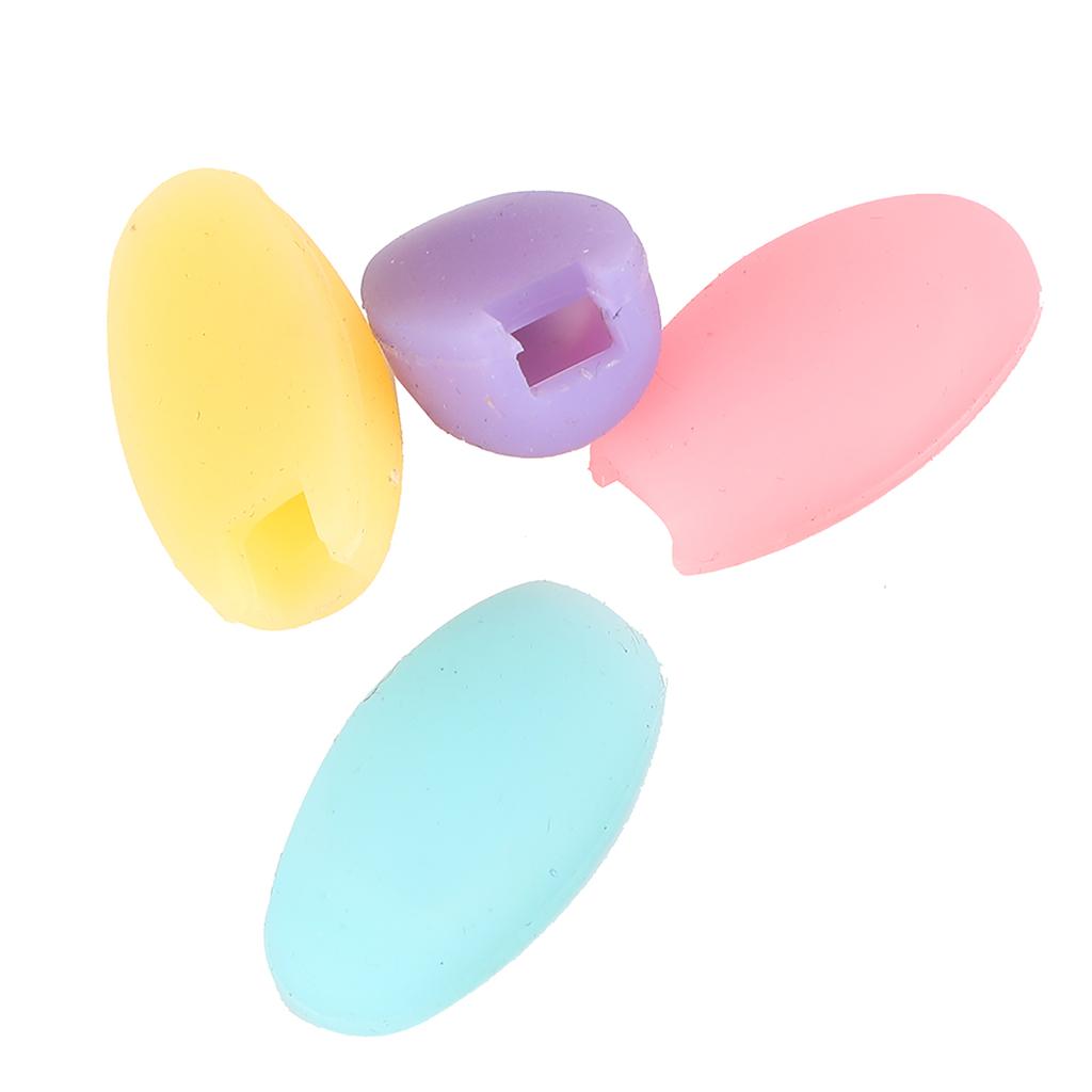 4Pcs Flute Finger Rest Silicone Wind Instrument Accessories Yellow/Pink/Rose Red/Purple
