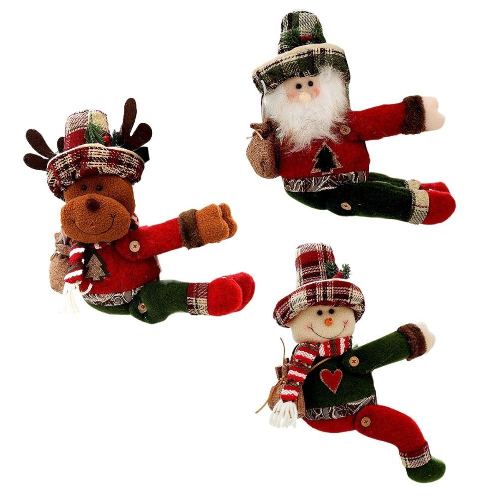 Snowman Santa Claus Curtain Tieback Elk Kawaii Christmas Curtain Ties Doll Classic Cartoon Curtain Buckle Christmas Decoration