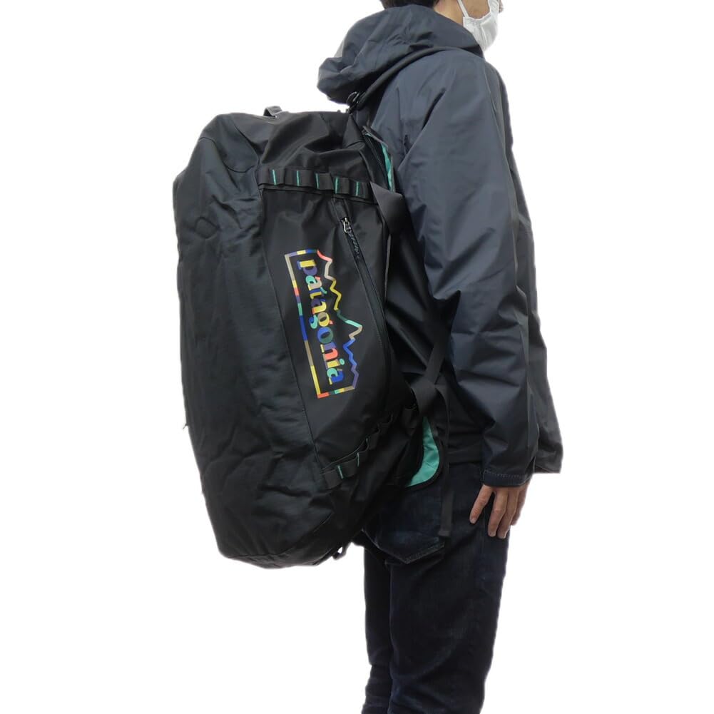 Duffle Bag 49348 BLACK HOLE DUFFEL 70L Hole UFIB Black X Turquoise Green [Patagonia] (Black Duffle) [Used]