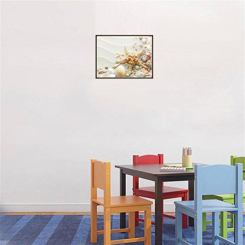 DIY 5D Diamond Painting Shells On The Beach Full Round Drill Embroidery Cross Stitch