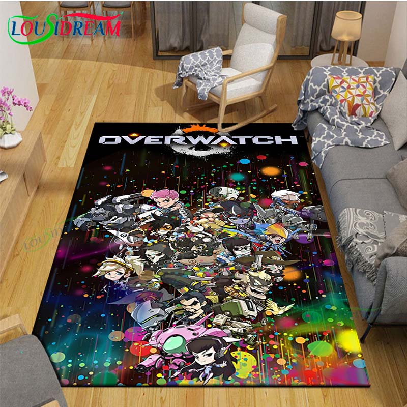 Classic Game Role O-Overwatch Printed  Carpets Living Room Anti-Skid Area Rug Kids Bedroom Mats Game Mat Large Carpet Decor