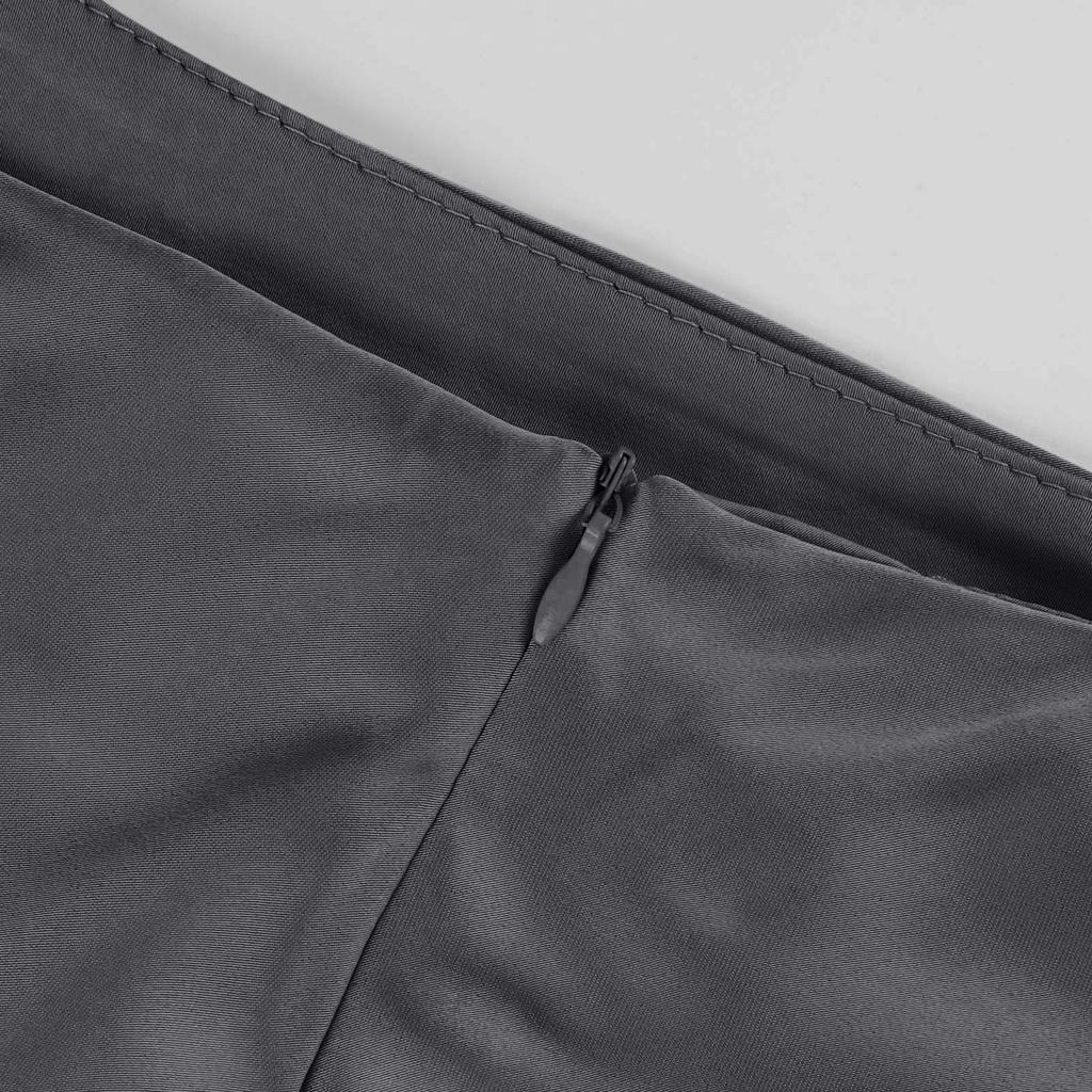 Women's Casual High Waist Pleated A-Line Midi Skirt With Pocket Weekend Skirts