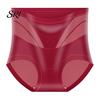 Moisture Wicking Panties Seamless High-Rise Tummy Control Briefs Women Breathable Microfiber Underwear Stretch Soft Stretchy Silky Fabric Mesh Panels