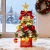 PVC Desktop Christmas Tree With String Lights (batteries Not Included), Exquisite Artificial Decoration, Suitable For Both Indoor And Outdoor Use.