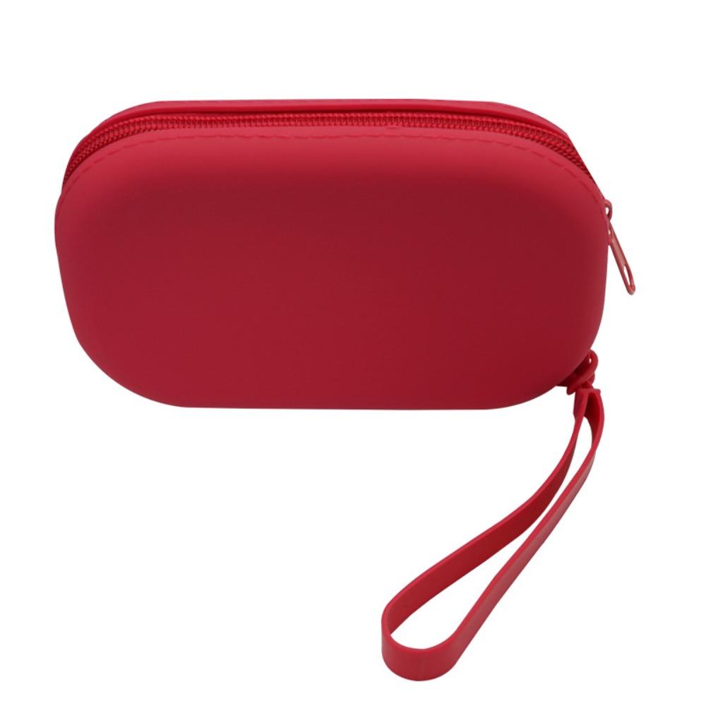 Silicone Cosmetic Storage Bag with Zipper Makeup Brush Holder Portable Makeup Pouch  Women