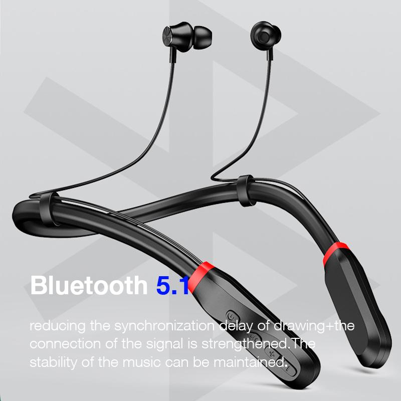  200 Hour Playback Bluetooth Earphone Bass Wireless Headphones Neckband Bluetooth Earphone with Mic Sport Music Stereo