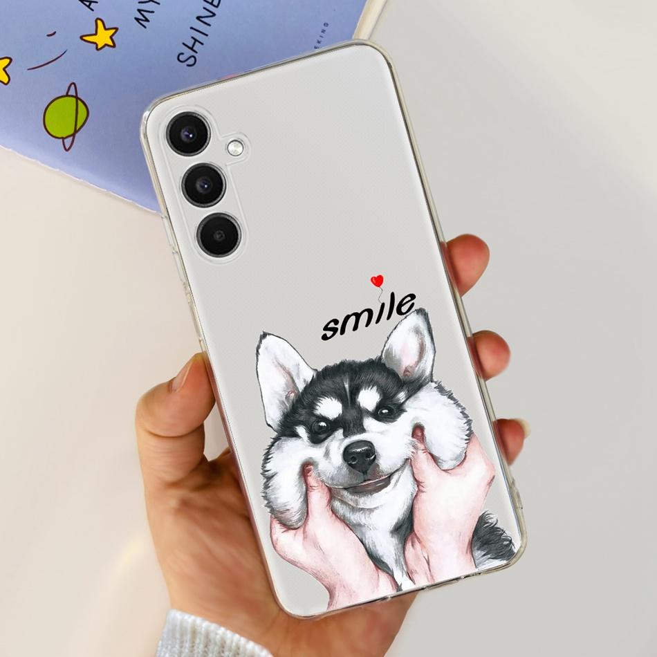 For Samsung Galaxy A24 SM-A245F Phone Case Stylish Cat Painted Soft Silicone TPU Cover For Samsung A24 A34 A54 A346B SM-A546B
