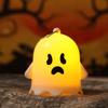 6PCS Luminous Ghost Pendant Halloween Ghost Light Gifts Kawaii Luminous Ghost Keychain  Bag Charms