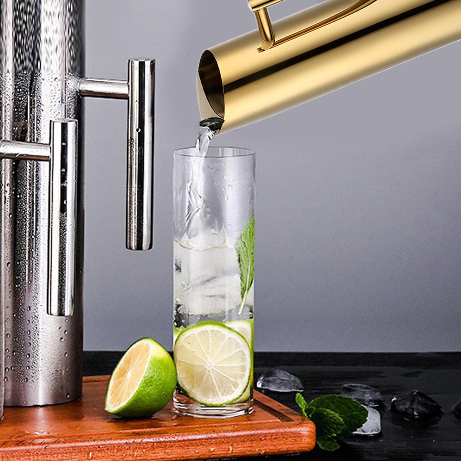 Multifuntional Water Kettles Stainless Steel Liquid Container Large Capacity Drink Dispensers Suitable for Daily Use argento