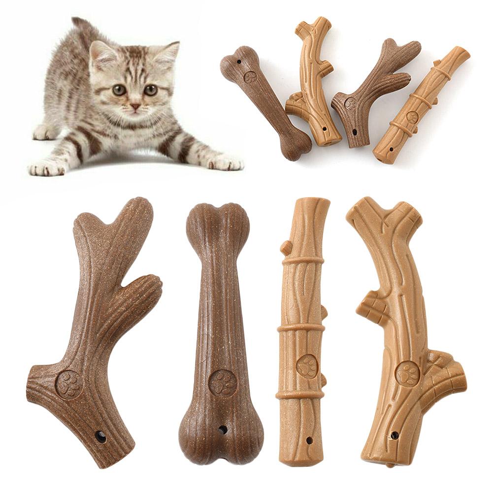 Hundekauspielzeug Künstliche Äste Backenzähne Reinigen Holzbedarf Knochen Kiefernzweig Form Niedlich Pe Z0K0
