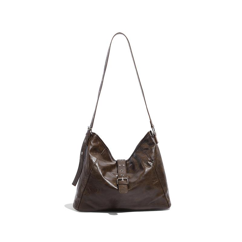 New large-capacity fashion shoulder bag niche locomotive bag retro underarm shoulder oblique span bag tide