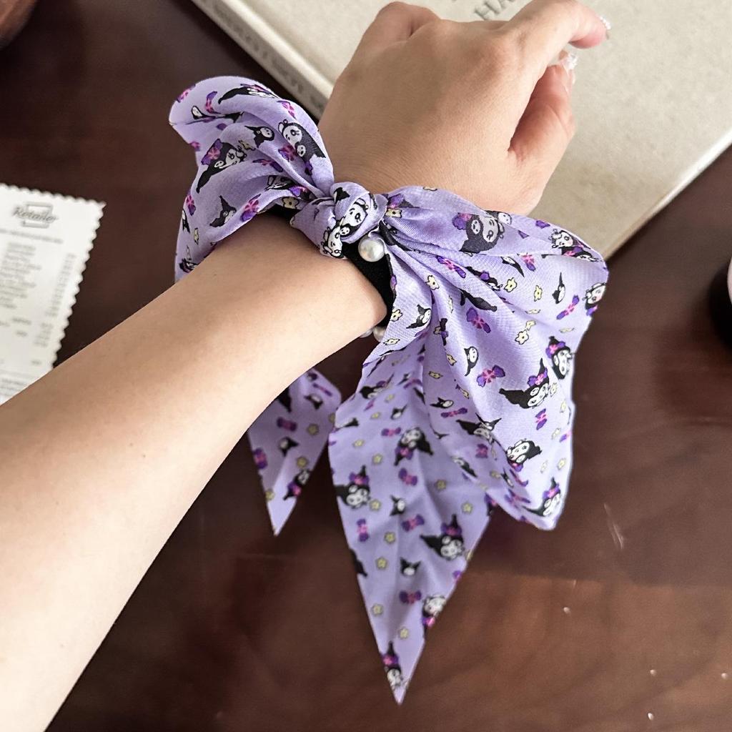 Mori Style Pearl Braided Headband for Girls - Fairy Ribbon Tie Hair Accessory