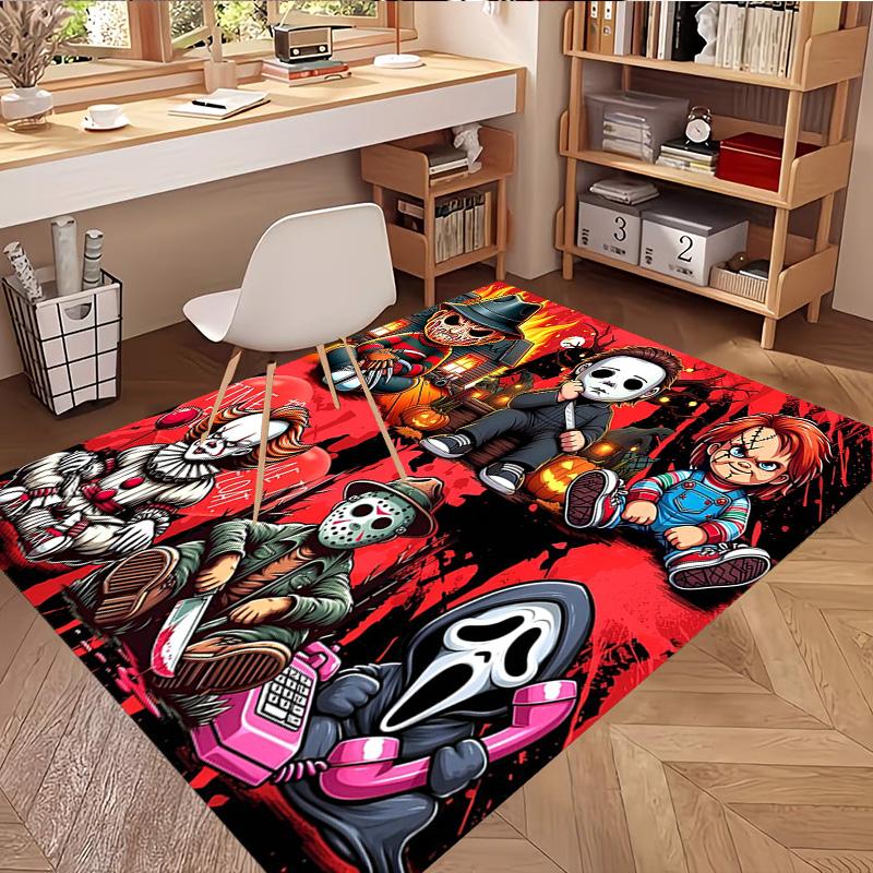 Bride of Chucky Print Rug, Washable Floor Carpet, For Entryway Dorm Laundry Room Office Study, Home Decor Birthday Christmas Gift