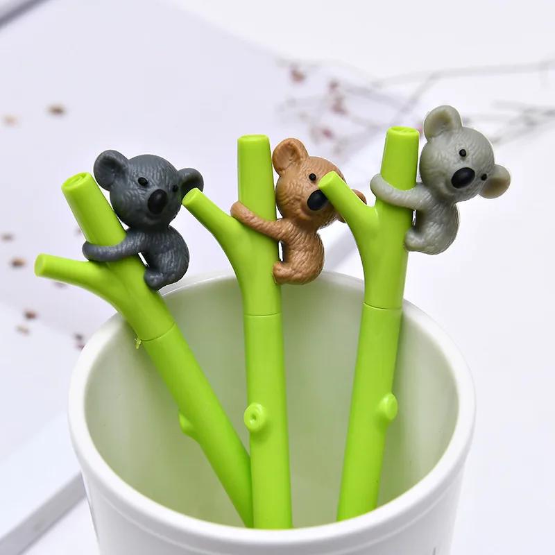 3pcs Cute Koala Gel Ink Pen Business 0.5mm Good Office Supply Accessories Pens for Writing Gift Stationery Kids School Supplies