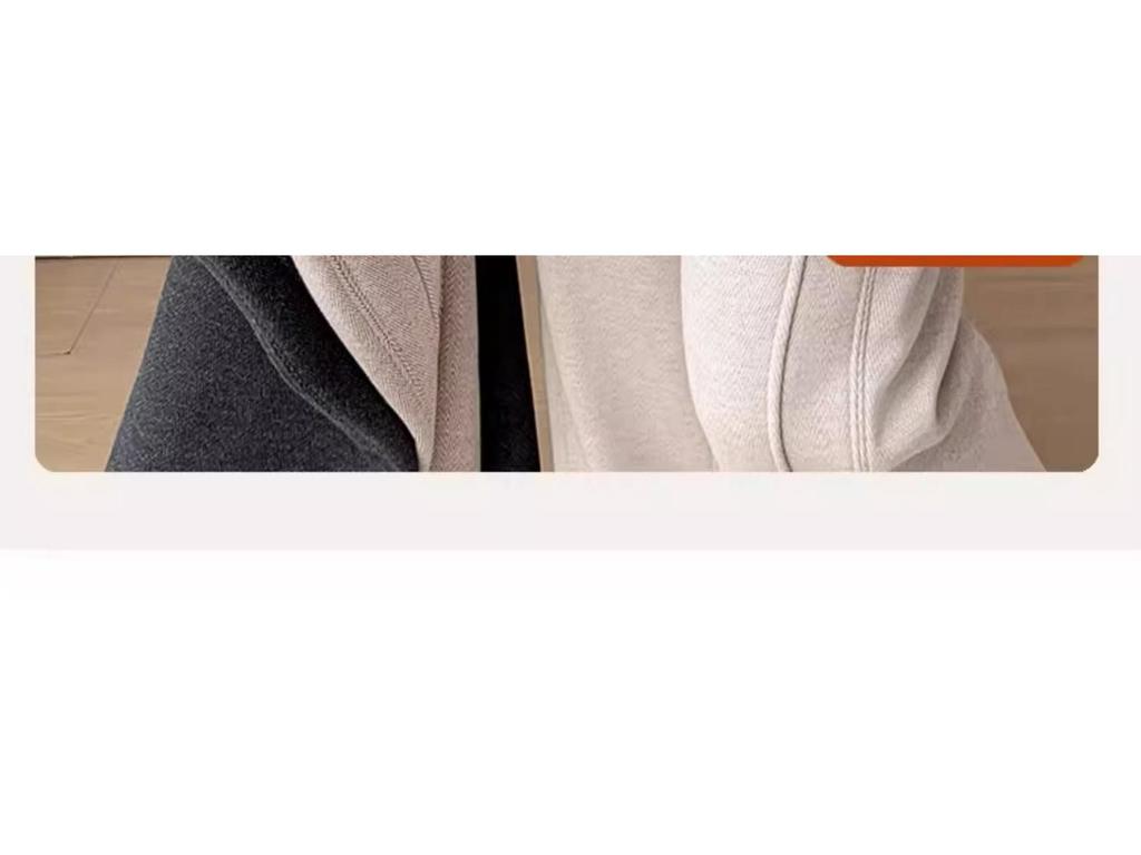 Women's High-Waist Woolen Pants - Fleece Lined, Wide-Leg, Slim Fit, Herringbone Pattern - Plus Size, Autumn/Winter 2024