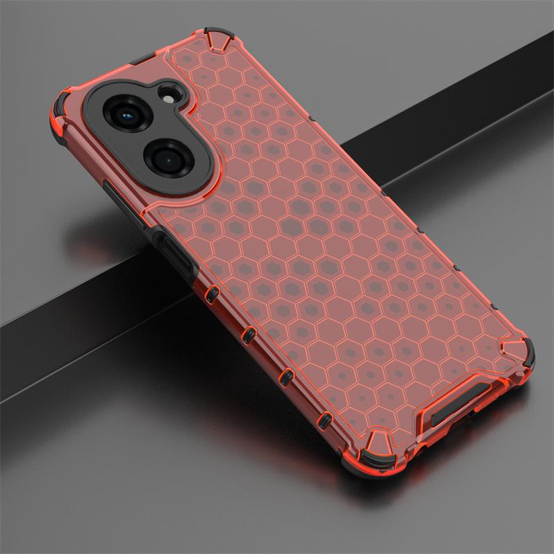 Shockproof Transparent Case For Xiaomi Poco C71 Honeycomb Armor PC Full Back Case For Poco C71 Case Cover For Poco C71 6.88 inch