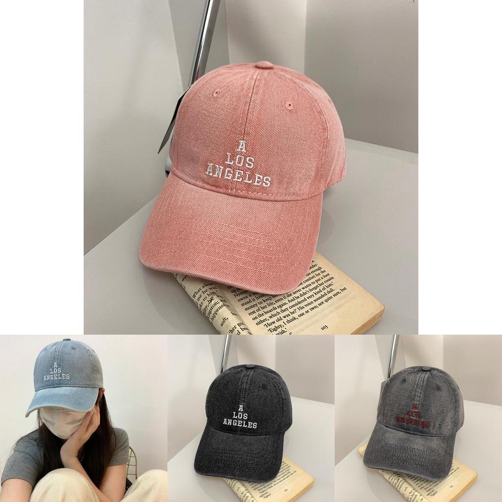Trendy Unisex Embroidered Denim Baseball Cap For Spring Casual Wear In Various Colors