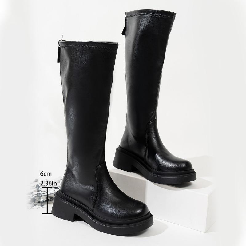 New Shoes: Large-sized Long Boots, Women's Height-increasing High Boots, Slimming Thick-soled Knight Boots