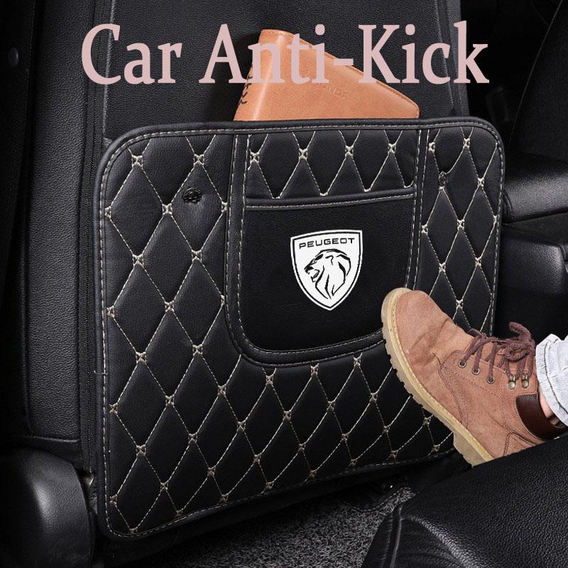 2Pcs Car Seat Anti-kick Pad Auto Interior Accessories For Peugeot 208 308 408 508 301 206 207 307 407 2008 3008 4008 5008 RCZ