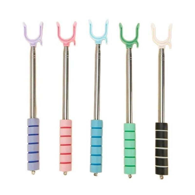 Telescopic Clothes Pole Retractable Adjustable Length Non-Slip Hanging Clothes Hanger For Closet Laundry Hanging Tool