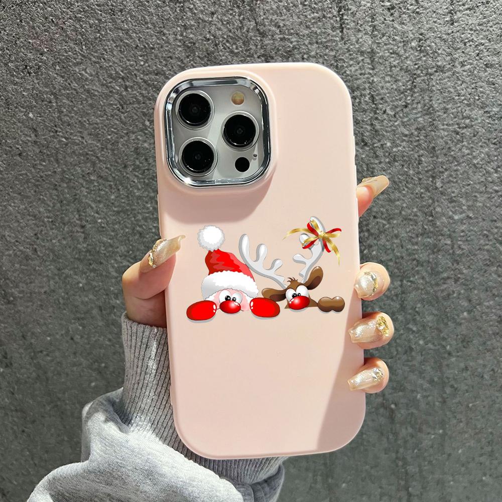 

N101 Merry Christmas art Soft Phone Cases для iPhone 15 16 Pro Max Xiaomi 11 Lite 5G NE Redmi 13C Note11s 13 Plating Frame Camera Protector Back Cover Redmi 13 4G