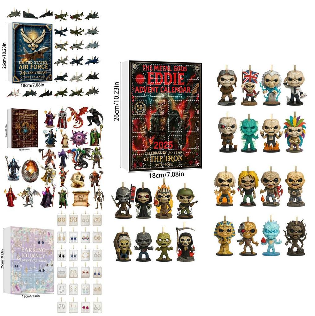 Gorilla Air Force Ballet Acrylic Tree Ornament Advent Calendar Blind Box Gift For Holiday Decor