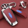 Leather Car Key Case Protector Cover for Ford Fusion Mustang Explorer F150 F250 F350 EcoSport Edge S-MAX Ranger Lincoln Mondeo