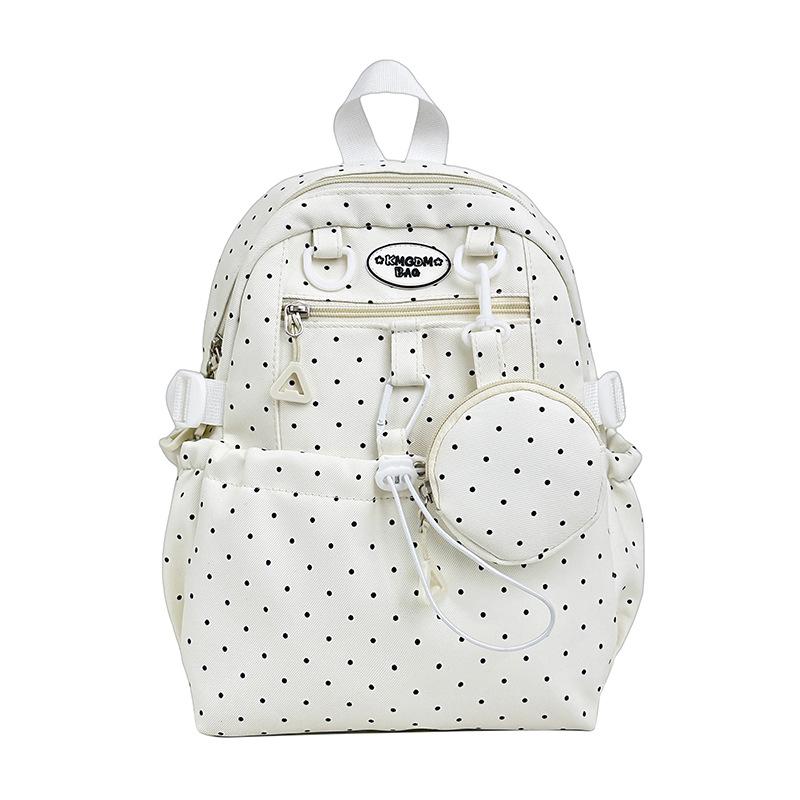 Schoolbag Korean version small fresh polka dot schoolbag female junior high school high school student college student casual backpack