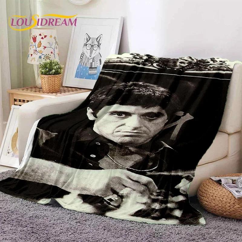 Scarface Tony 3D Printing Movie Soft Flannel Blanket for Beds Bedroom Sofa Picnic,Throw Blanket for Cover Outdoors Leisure Gift
