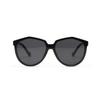 Glasses 95107 Large Frame Black Oval Thin Face Sunglasses Women, Sunglasses Men