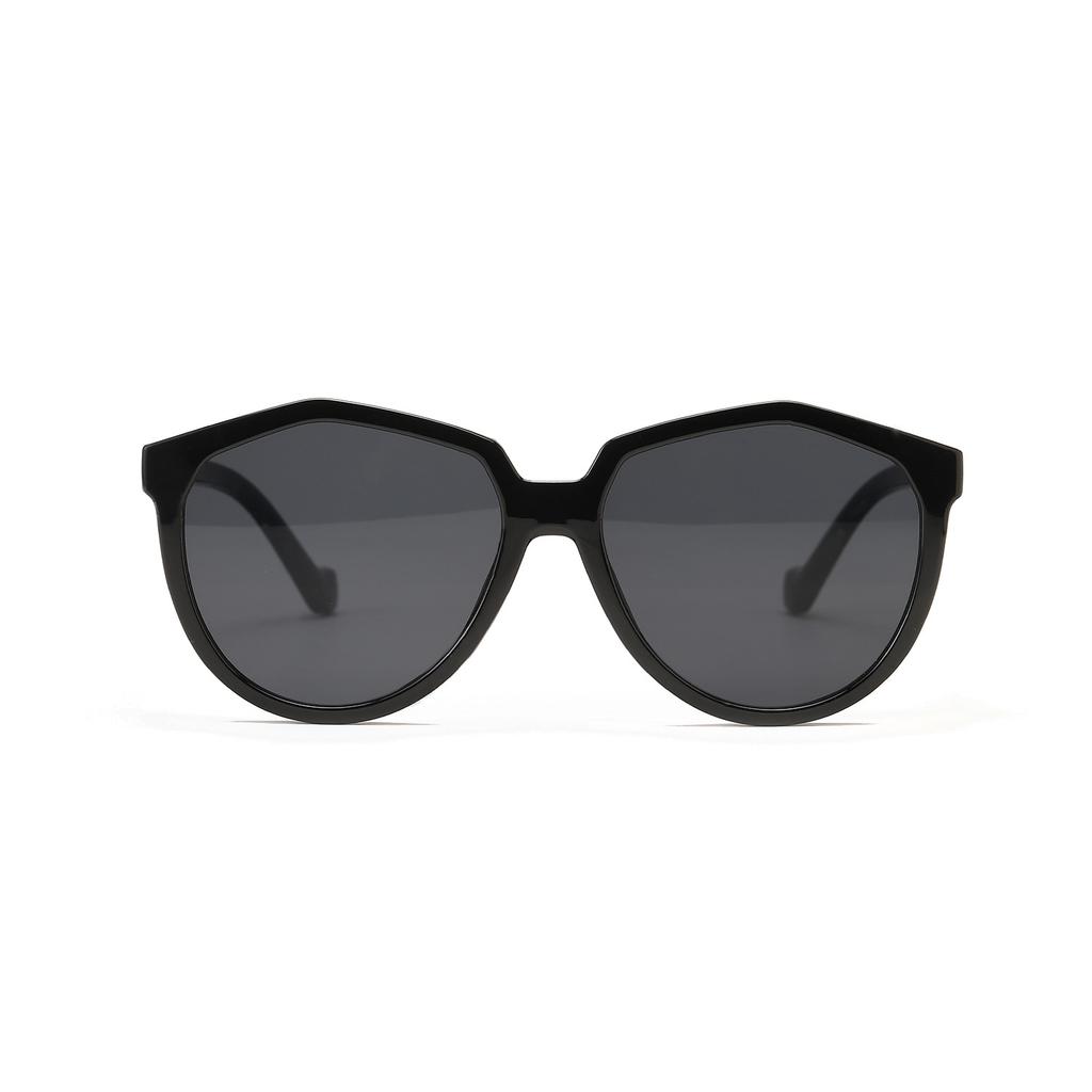 Glasses 95107 Large Frame Black Oval Thin Face Sunglasses Women, Sunglasses Men