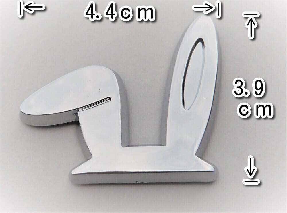 L-hotse Rabbit Ears 3D Plated Emblem Car Sticker