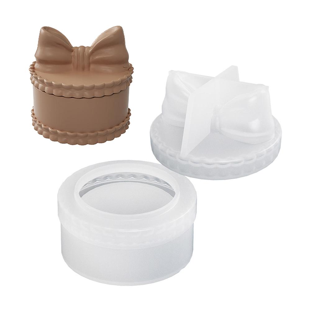 Aufbewahrungsbox Silikonform Schleifenförmige Schmuckschatulle Epoxidharzformen DIY Aromatherapie Gips Kerzenbehälter Heimdekorationen